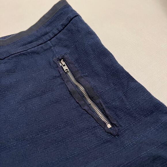 Anthropologie Cartonnier Navy Blue Charlie High Rise Straight Leg Pants Size 6 - Picture 8 of 13